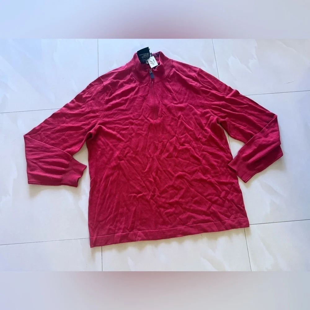 COPY - Jos A Banks Men’s Merino Wool 1/4 Zip Pullover. Size XL